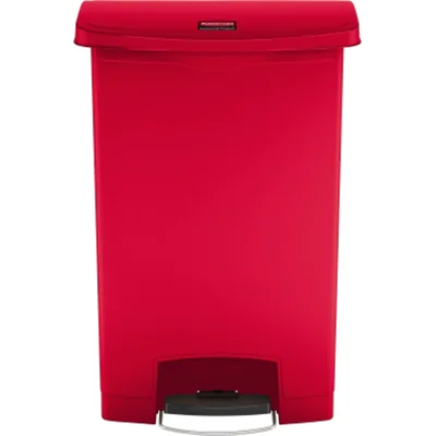 Rubbermaid Tretabfalleimer Slim Jim 1883570 Kunststoff 90l rot