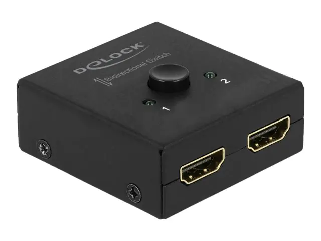 DeLock HDMI 2 - 1 bidirectional 4K 60 Hz compact - Retail Box - Video/Audio-Schalter - 2 x HDMI - Desktop