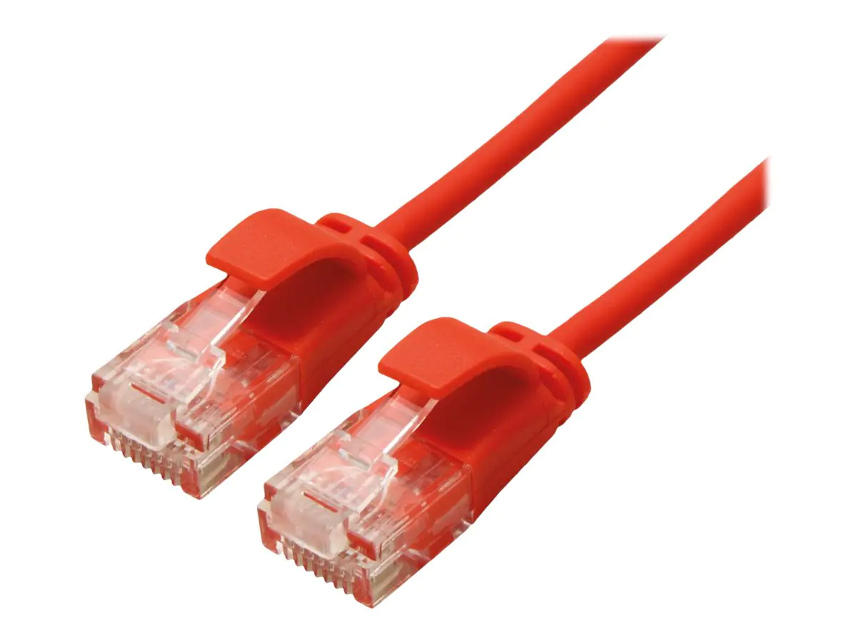 Roline Green - Patch-Kabel - RJ-45 (M) zu RJ-45 (M) - 1 m - UTP - CAT 6a - halogenfrei, geformt, ohne Haken - Rot