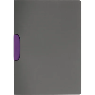 DURABLE Klemmmappe DURASWING® COLOR DIN A4 Polypropylen Farbe der Rückseite: anthrazit Farbe der Klemme: lila 5 St./Pack.