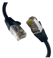 EFB-Elektronik - Patch-Kabel - RJ-45 (M) zu RJ-45 (M) - 10 m - 6.2 mm - S/FTP, PiMF - CAT 8.1 - geschirmt, halogenfrei, geformt, verseilt, Knickschutzmanschette, 40 Gigabit Ethernet - Schwarz