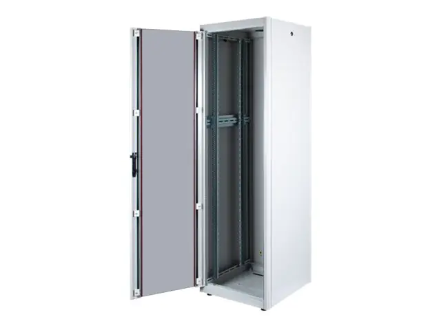 Equip Basic Flex Line - Schrank Netzwerkschrank - 600x600 mm, mit Glastür, abnehmbare und abschließbare Paneele, montiert - freistehend - Hellgrau, RAL 7035 - 42HE - 48.3 cm (19") EBF-42-6060-G-BAAA