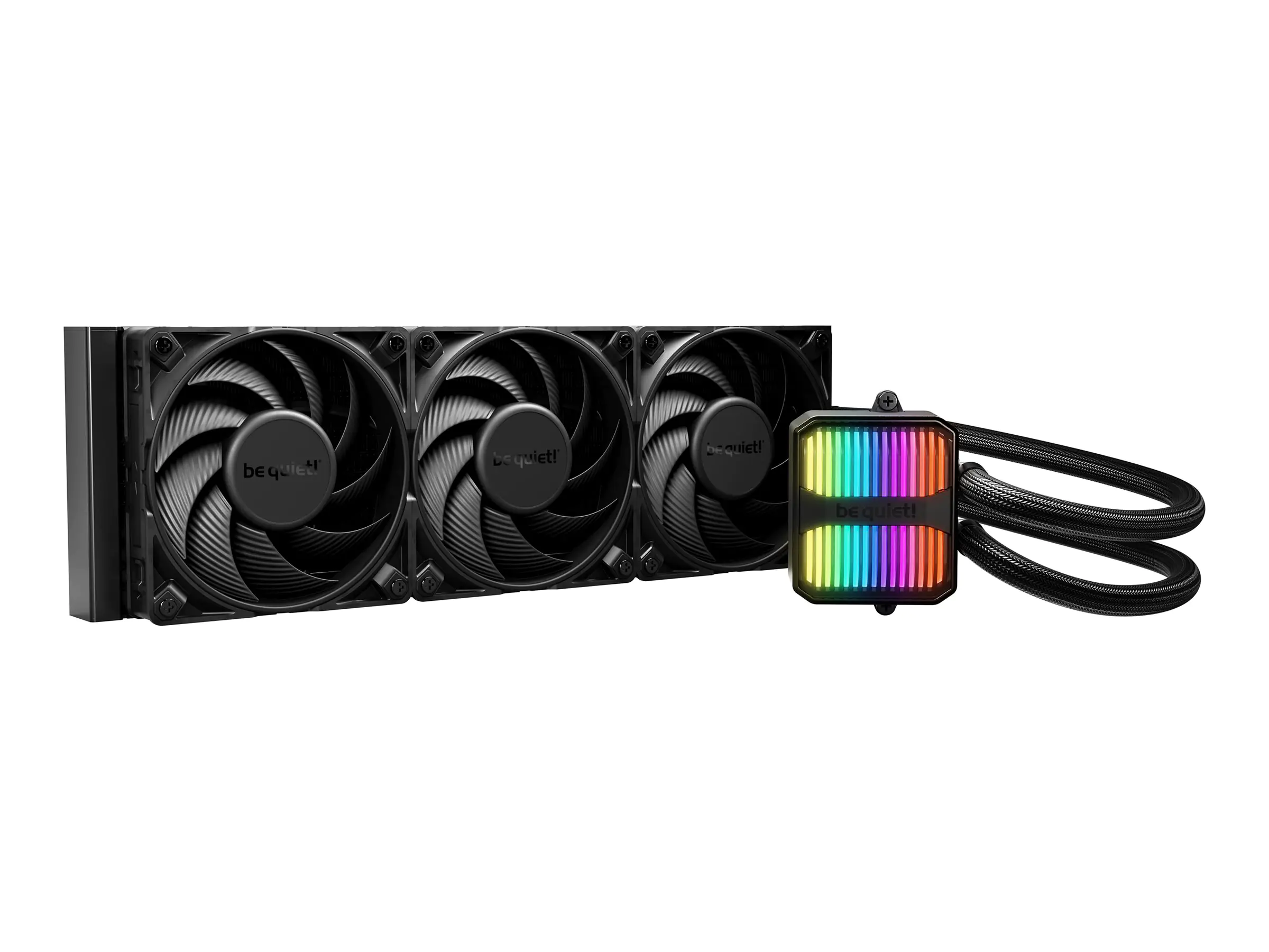 be quiet! Silent Loop 3 - Prozessor-Luftkühler - Kühlergröße: 360 mm - (für: LGA1150, LGA1151, LGA1155, LGA1200, LGA1700, LGA1851, AM4, AM5, TR4, TR5) - Kupfer-Bodenplatte und vernickelte Aluminium-Finnen - 120 mm - Schwarz