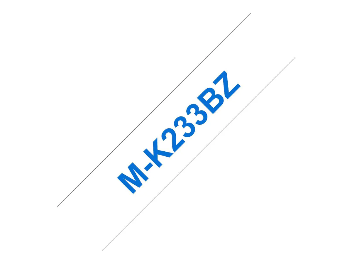 Brother M-K233BZ - Blau auf weiß - Rolle (1,2 cm x 8 m) 1 Stck. Druckerband - für P-Touch PT-55, PT-55P, PT-65, PT-75, PT-90, PT-BB4