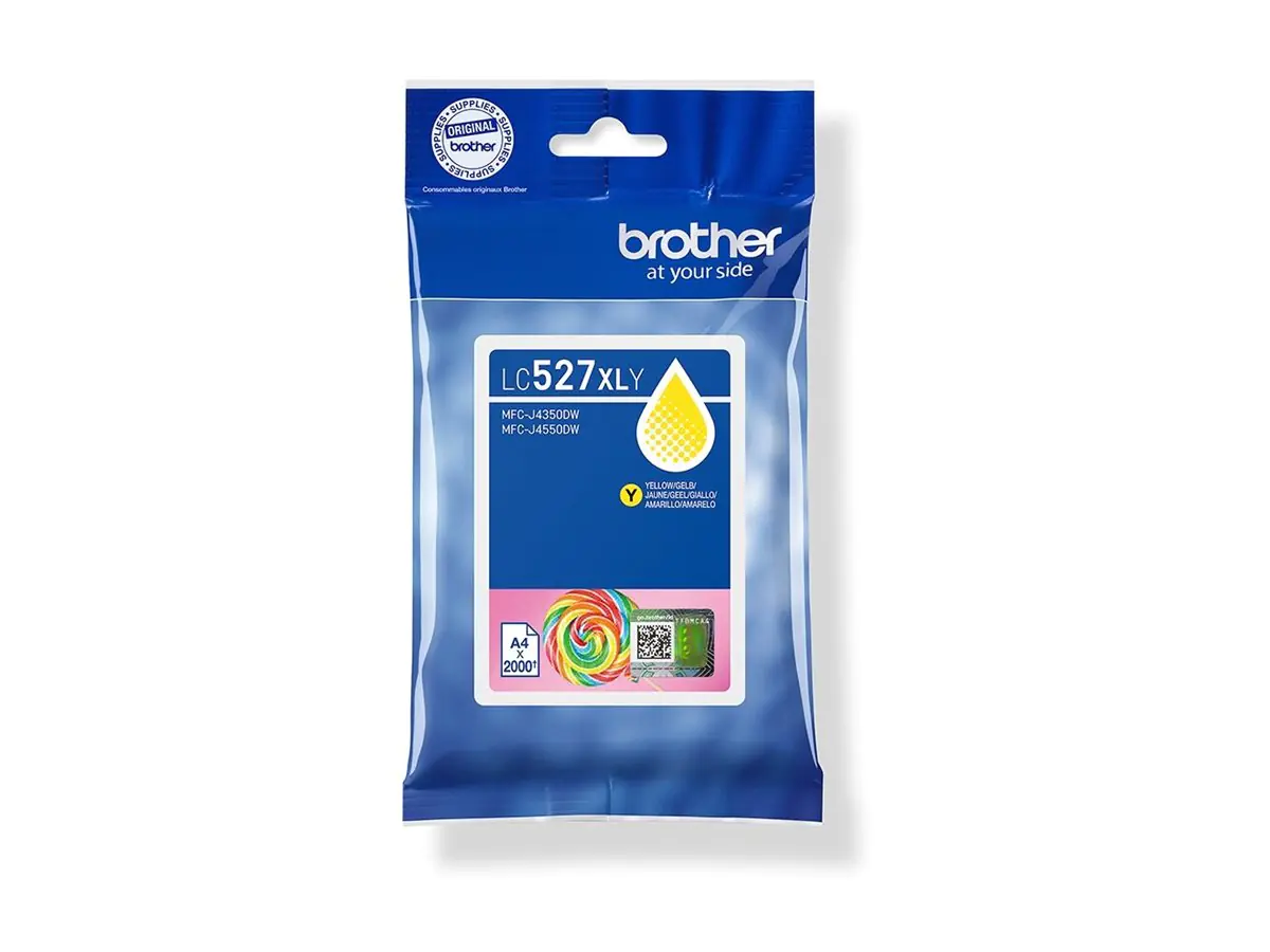 Brother LC527XLY - Hohe Ergiebigkeit - Gelb - original - Kissen-Pack - Tintenpatrone - für Brother MFC-J4350DW, MFC-J4550DW