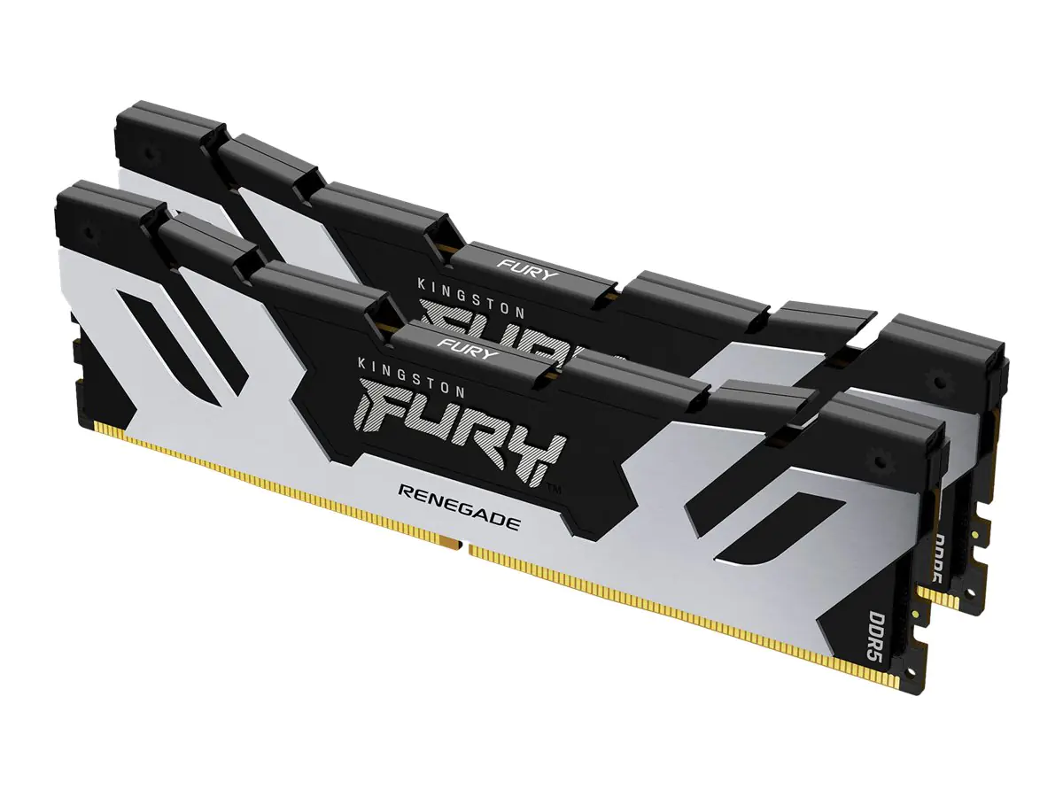 Kingston FURY Renegade - DDR5 - Kit - 32 GB: 2 x 16 GB - DIMM 288-PIN - 8000 MT/s / PC5-64000 - CL38 - 1.1 V - ungepuffert - on-die ECC - Schwarz mit Silber