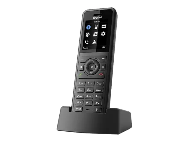 Yealink W57R - Schnurloses Erweiterungshandgerät - mit Bluetooth-Schnittstelle mit Rufnummernanzeige - DECT - dreiweg Anruffunktion - Schwarz