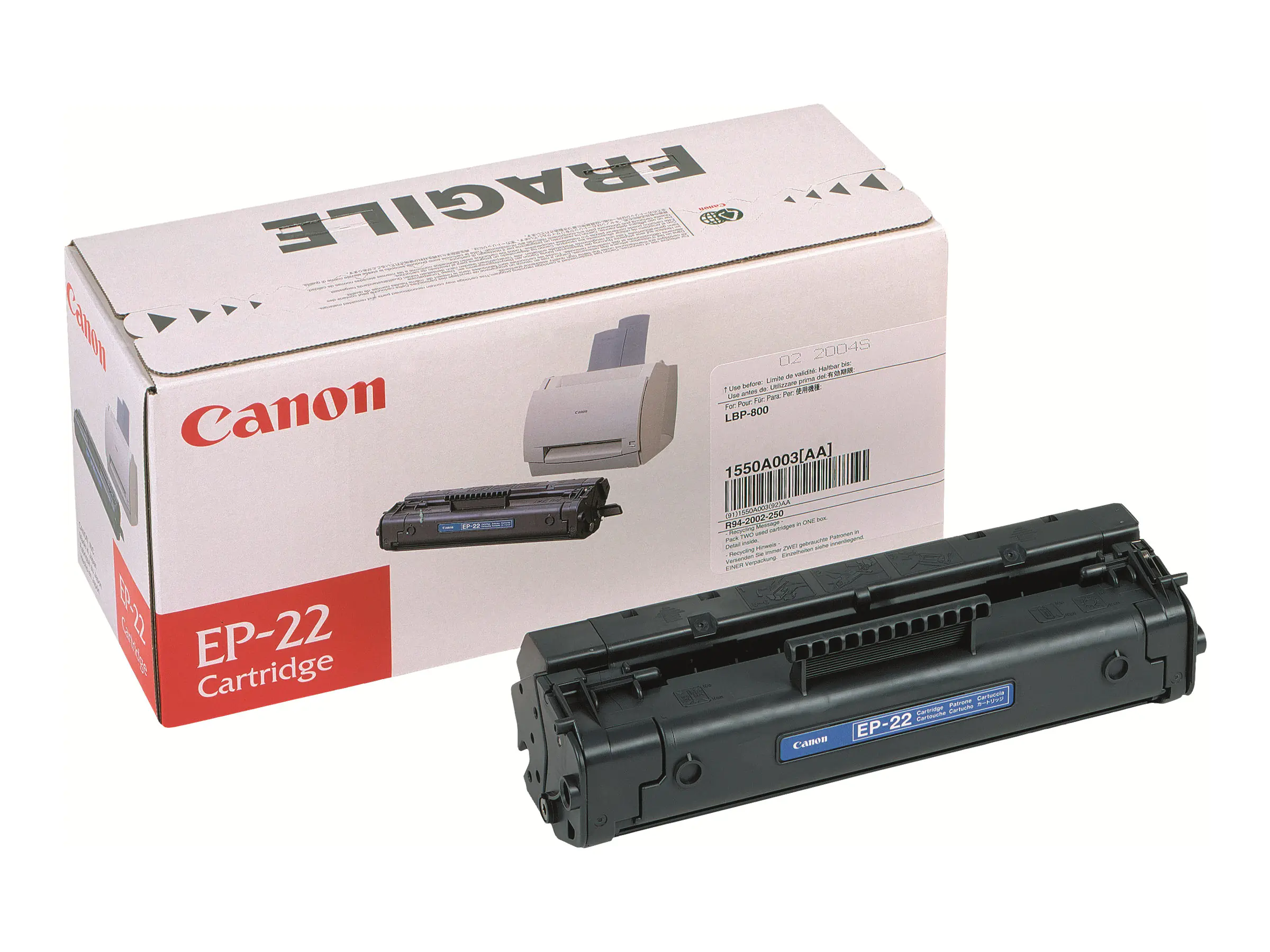 Canon EP-22 - Schwarz - Original - Tonerpatrone - für Laser Shot LBP-1120; LBP-1110, 1110 Premium, 1110SE, 1120, 250, 350, 5585, 800, 810