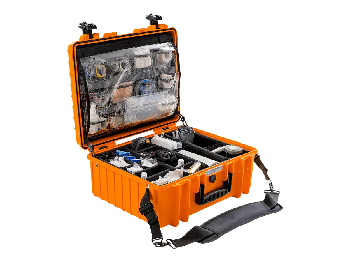 B&W MED.case Type 6000 - Hartschalentasche - Polypropylen - orange