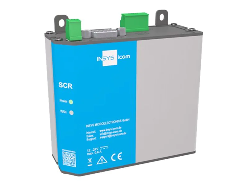 INSYS icom SCR-E 300 - Router 2-Port-Switch - Modbus - an DIN-Schiene montierbar, wandmontierbar