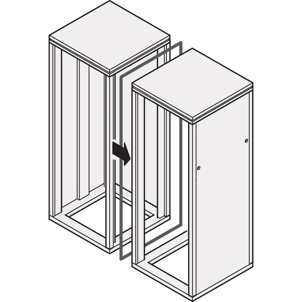SCHROFF SIDE-BY-SIDE KIT UNIV.EUROR.
