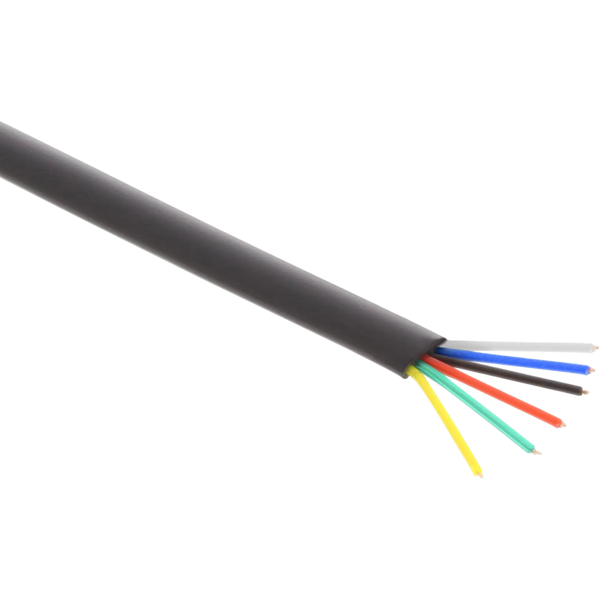 InLine Modular - Telefonkabel in Meterware - 100 m - flach - Schwarz