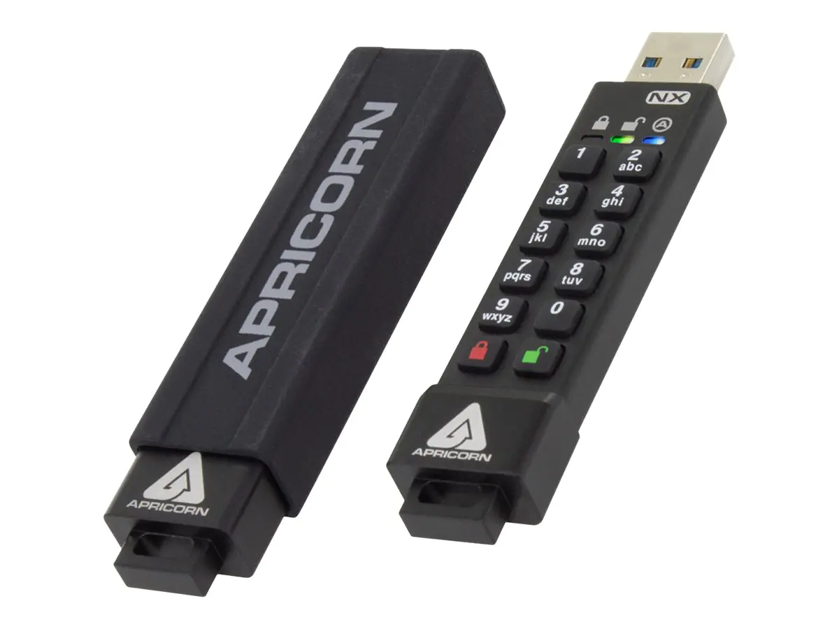 Apricorn Aegis Secure Key 3NX - USB-Flash-Laufwerk - verschlüsselt - 256 GB - USB 3.2 Gen 1 - FIPS 140-2 Level 3