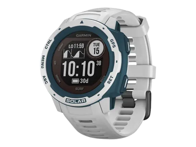 Garmin Instinct Solar - Surf Edition - Sportuhr mit Band - Silikon - Handgelenkgröße: 132-224 mm - einfarbig - Bluetooth, ANT+ - 53 g - Cloudbreak