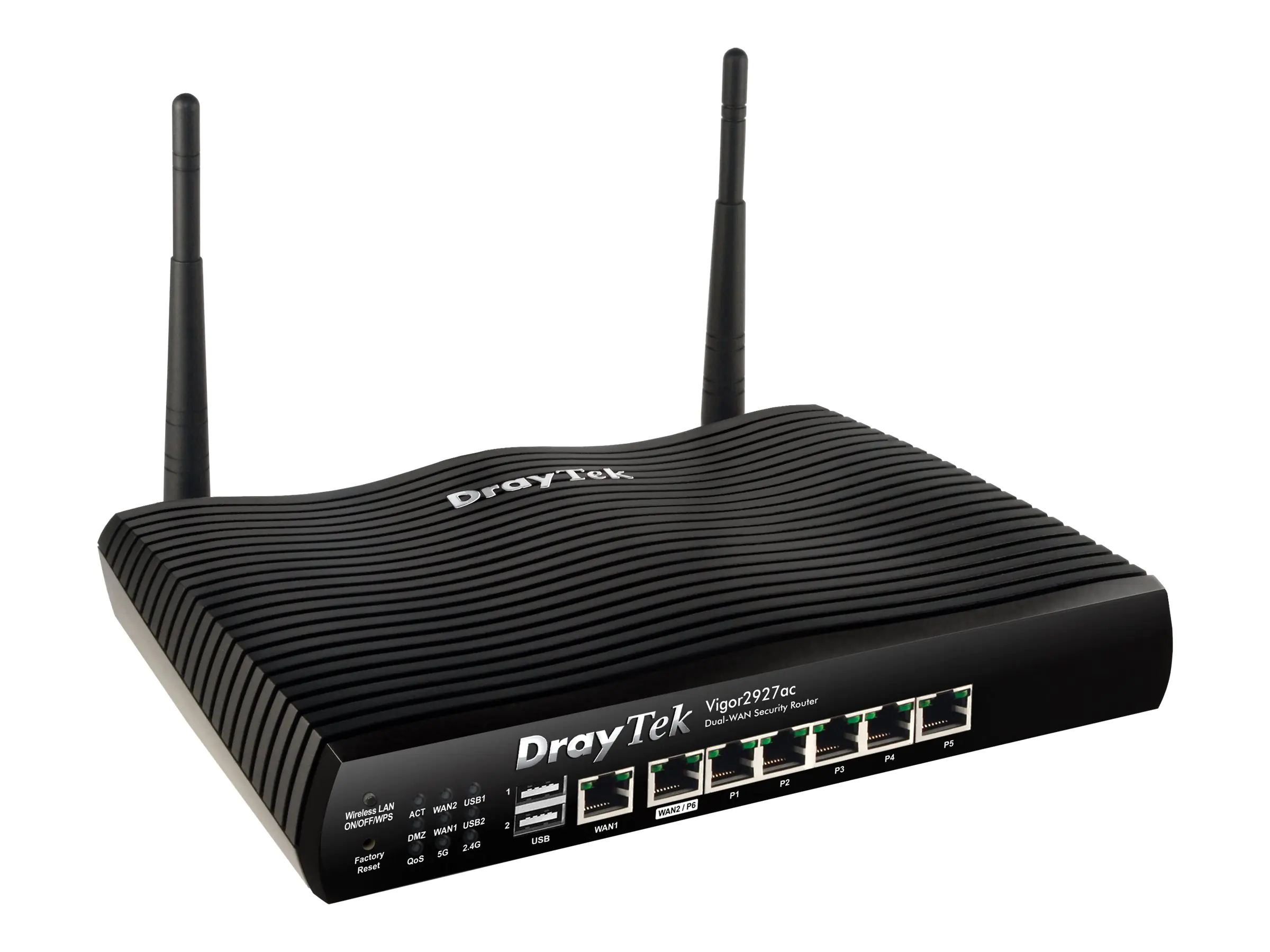 Draytek Vigor 2927ac - Wireless Router - 5-Port-Switch - GigE, Wi-Fi 5 - WAN-Ports: 2 - 802.11a/b/g/n/ac Wave 2 - Dual-Band