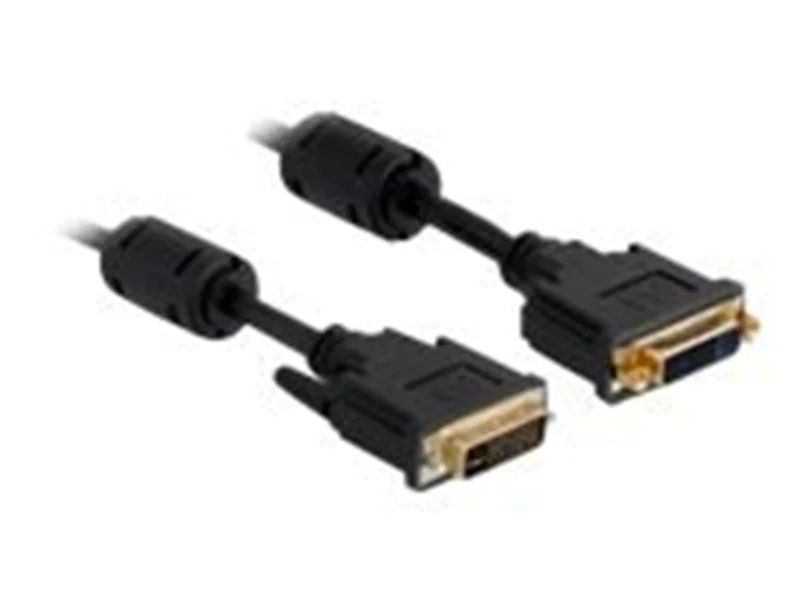 Delock - DVI-Verlängerungskabel - DVI-I (M) zu DVI-I (W) - 1 m - Daumenschrauben
