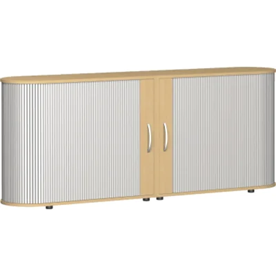 Geramöbel Rollladenschrank Flex S-382104-SB 2OH 200x80x40cm bu/si