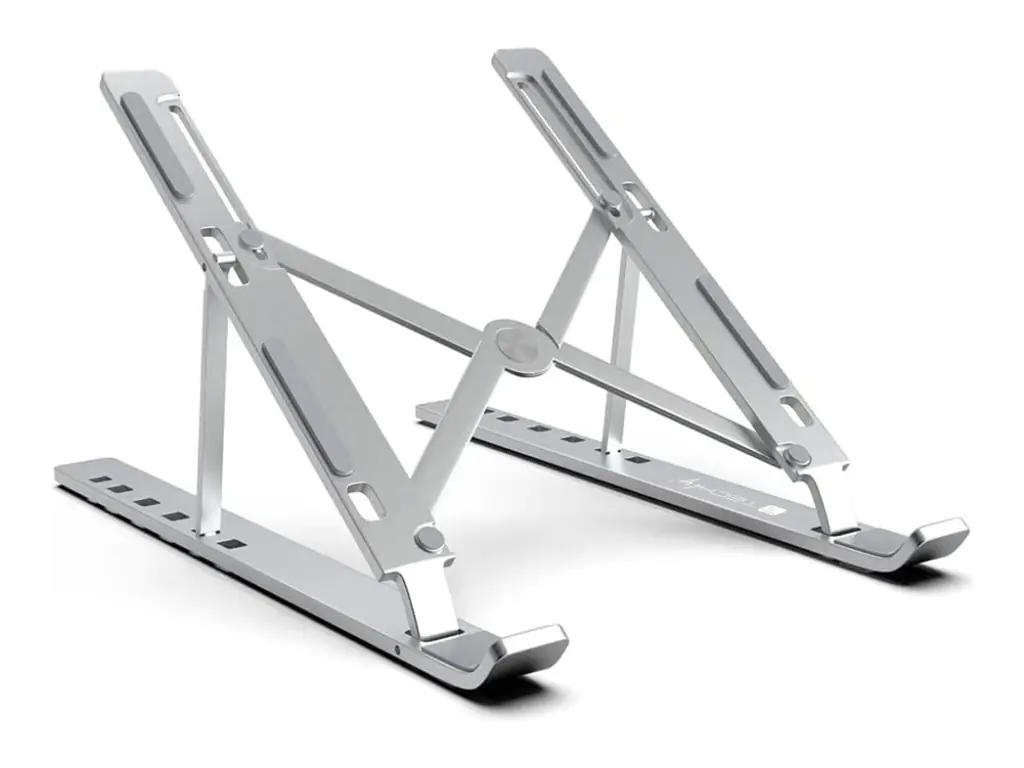 TECHly - Aufstellung - faltbar - für Notebook / Tablet / Mobiltelefon - Aluminiumlegierung - Silber - Bildschirmgröße: 25.4-40.64 cm (10"-16") - Schreibtisch