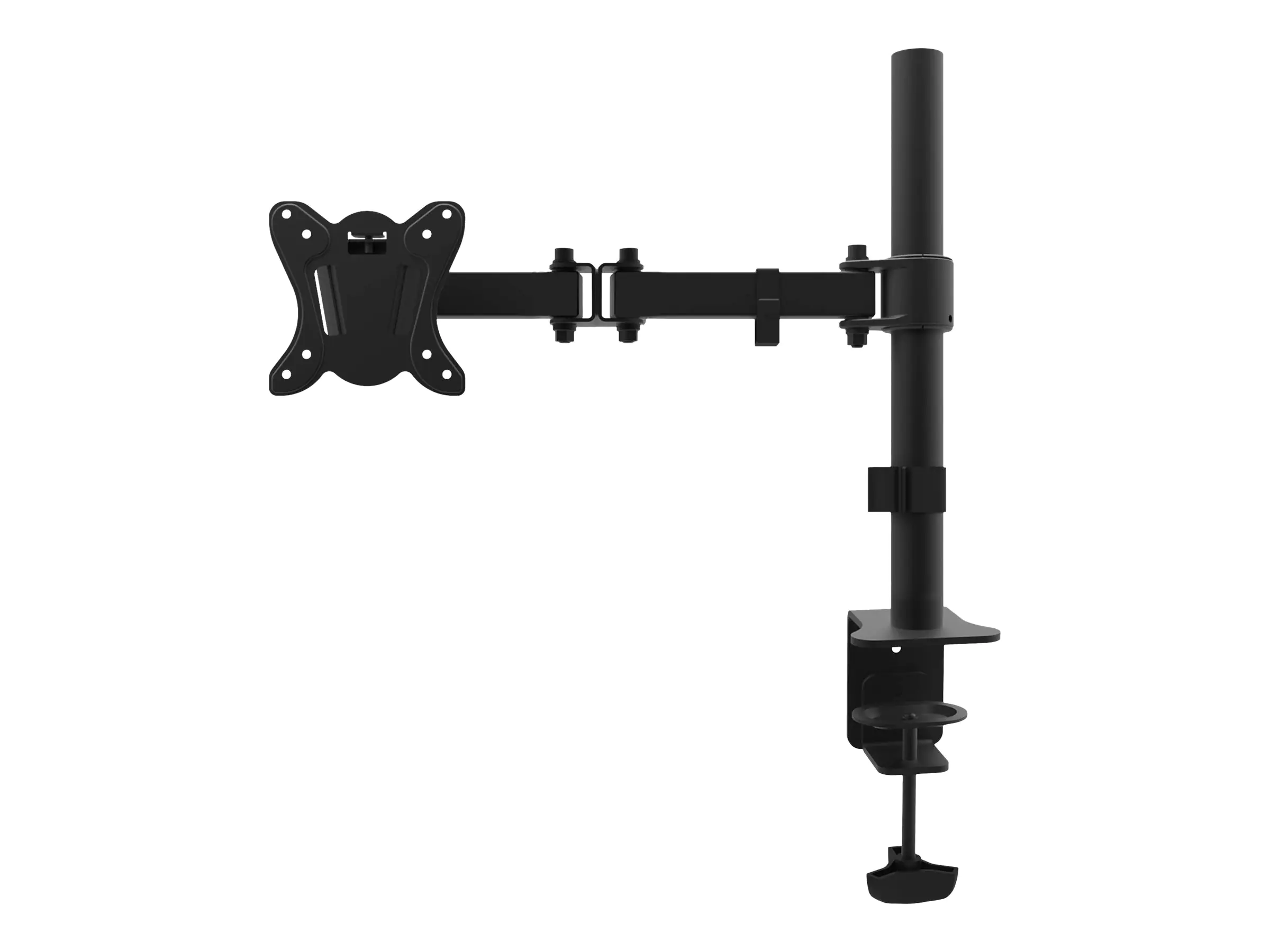 equip Monitor Desk Mount Bracket - Befestigungskit - für Monitor - Kunststoff, Aluminium, Stahl - pulverbeschichtet schwarz - Bildschirmgröße: 33-68.6 cm (13"-27") - Klemmmontage, Tülle, Tischmontage