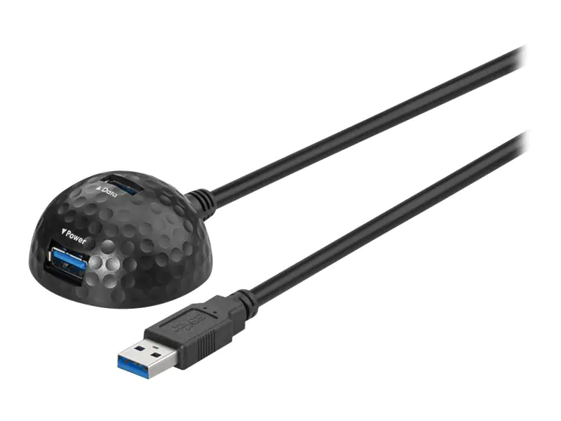 goobay - USB-Verlängerungskabel - USB Typ A (S) zu USB Typ A, USB Typ A (nur Spannung) (W) - USB 3.0 - 1.5 m - Schwarz