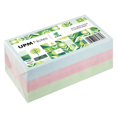 UPM Notes Haftnotiz Pastell 125 x 75 mm (B x H) je 2 x hellblau, rosa, hellgrün 100 Bl./Block 6 Block/Pack.
