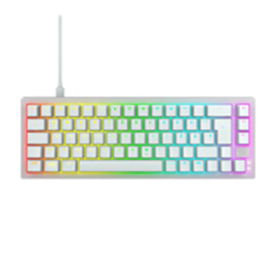 CHERRY XTRFY K5V2 - Tastatur - 65% - compact - hintergrundbeleuchtet - USB - QWERTZ - Deutsch - Tastenschalter: CHERRY MX2A Red - weiß