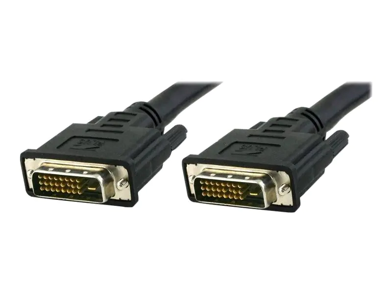 TECHly - Videokabel - Dual Link - DVI-D (M) zu DVI-D (M) - 10 m - Daumenschrauben - Schwarz