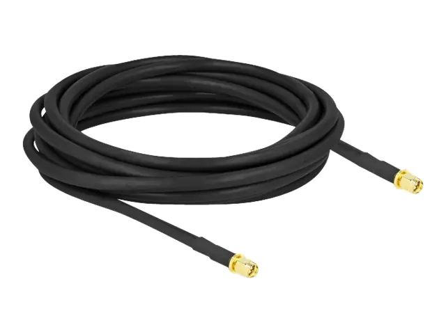 Delock - Antennenkabel - SMA Stecker zu SMA Stecker - 5 m - Koax - Schwarz