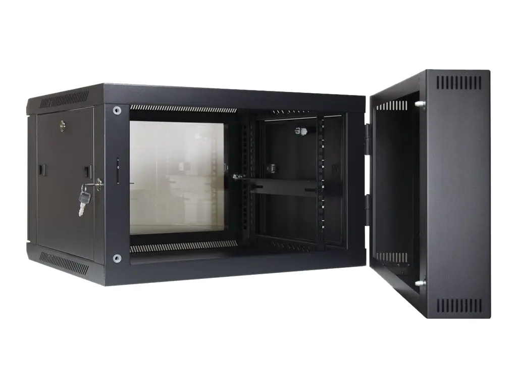 Inter-Tech SMB-6606 - Gehäuse - geeignet für Wandmontage - Schwarz, RAL 9005 - 6U - 48.3 cm (19") 88887255