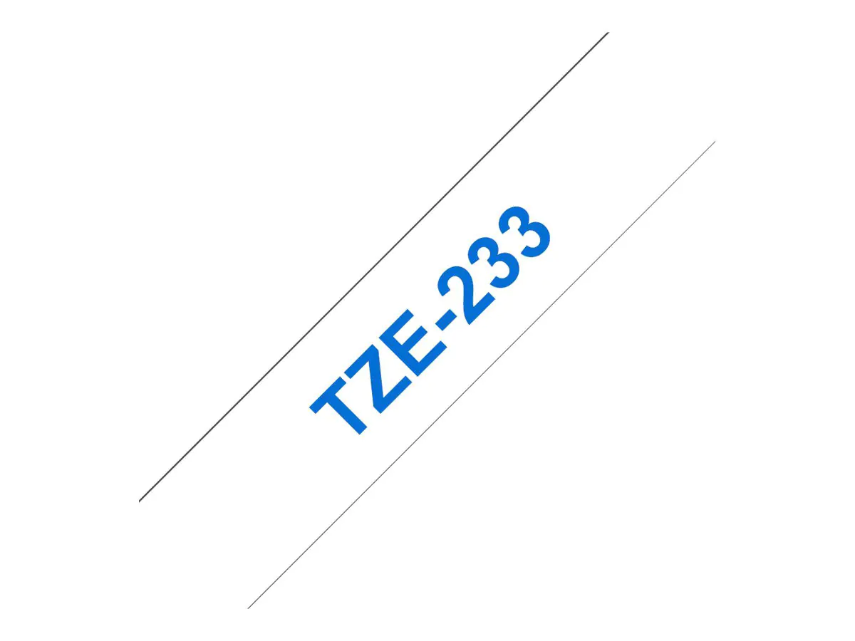 Brother TZe-233 - Blau auf weiß - Rolle (1,2 cm x 8 m) TZE233