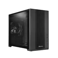 Chieftec BX-10B-OP - Tower - micro ATX - Seitenteil mit Fenster (gehärtetes Glas) - keine Spannungsversorgung (ATX) - Schwarz - USB/Audio