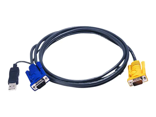 ATEN 2L-5206UP - Video- / USB-Kabel - 15-polig SPHD (M) zu USB, HD-15 (VGA) (M) - 6 m