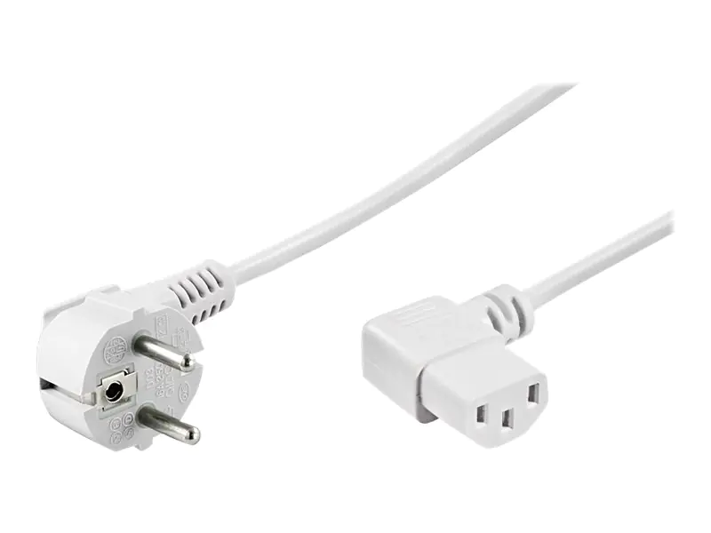 goobay - Stromkabel - CEE 7/7 (S) bis IEC 60320 C13 - Wechselstrom 250 V - 2 m - weiß