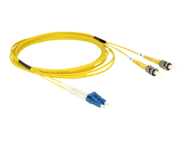 Delock - Netzwerkkabel - LC Single-Modus (M) bis ST Einzelmodus (M) - 2 m - Glasfaser - 9/125 Mikrometer - OS2 - halogenfrei - Gelb