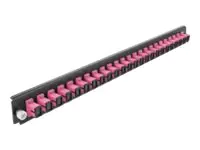 Delock Rack-Montageblech für Glasfaser-Spleißbox - Vorderseite - SC MM X 24 - violett - 1U - 48.3 cm (19") 43355