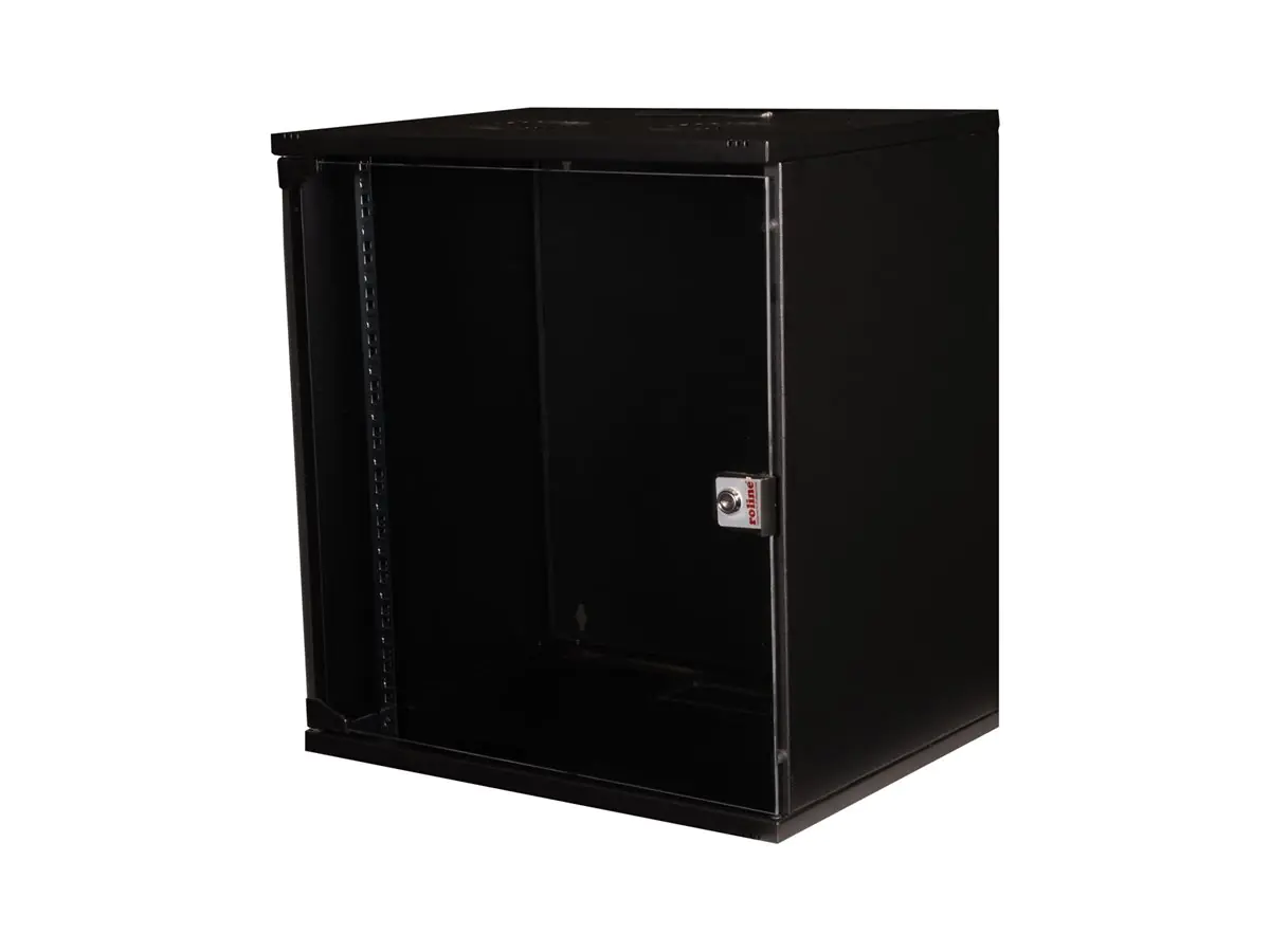 ROLINE Basic - Gehäuse - Set, 540x400 BxT - geeignet für Wandmontage - RAL 9005, Jet Black - 12U - 48.3 cm (19") 26.21.0188