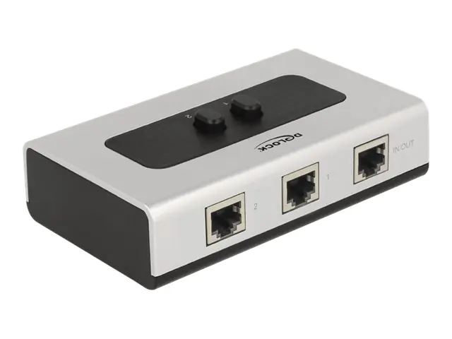 DeLock Switch USB 3.0 2 port manual bidirectional - USB-Umschalter für die gemeinsame Nutzung von Peripheriegeräten - 2 x SuperSpeed USB 3.0 - Desktop