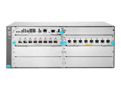 HPE Aruba 5406R 8-port 1/2.5/5/10GBASE-T PoE+ / 8-port SFP+ (No PSU) v3 zl2 - Switch - managed - 8 x 1 Gigabit / 10 Gigabit SFP+ + 8 x 1/2.5/5/10GBase-T (PoE+) - an Rack montierbar - PoE+