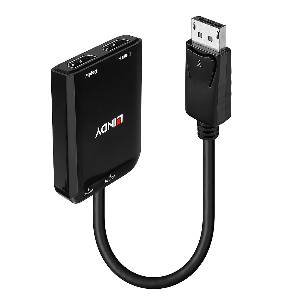 Lindy - Video-/Audio-Splitter - MST hub, DisplayPort - 2 x HDMI - Desktop