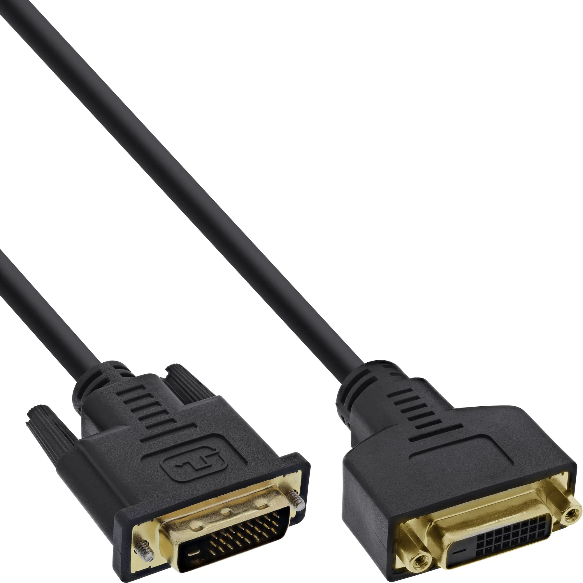 InLine Premium - DVI-Kabel - Dual Link - DVI-D (M) zu DVI-D (W) - 2 m - Schwarz