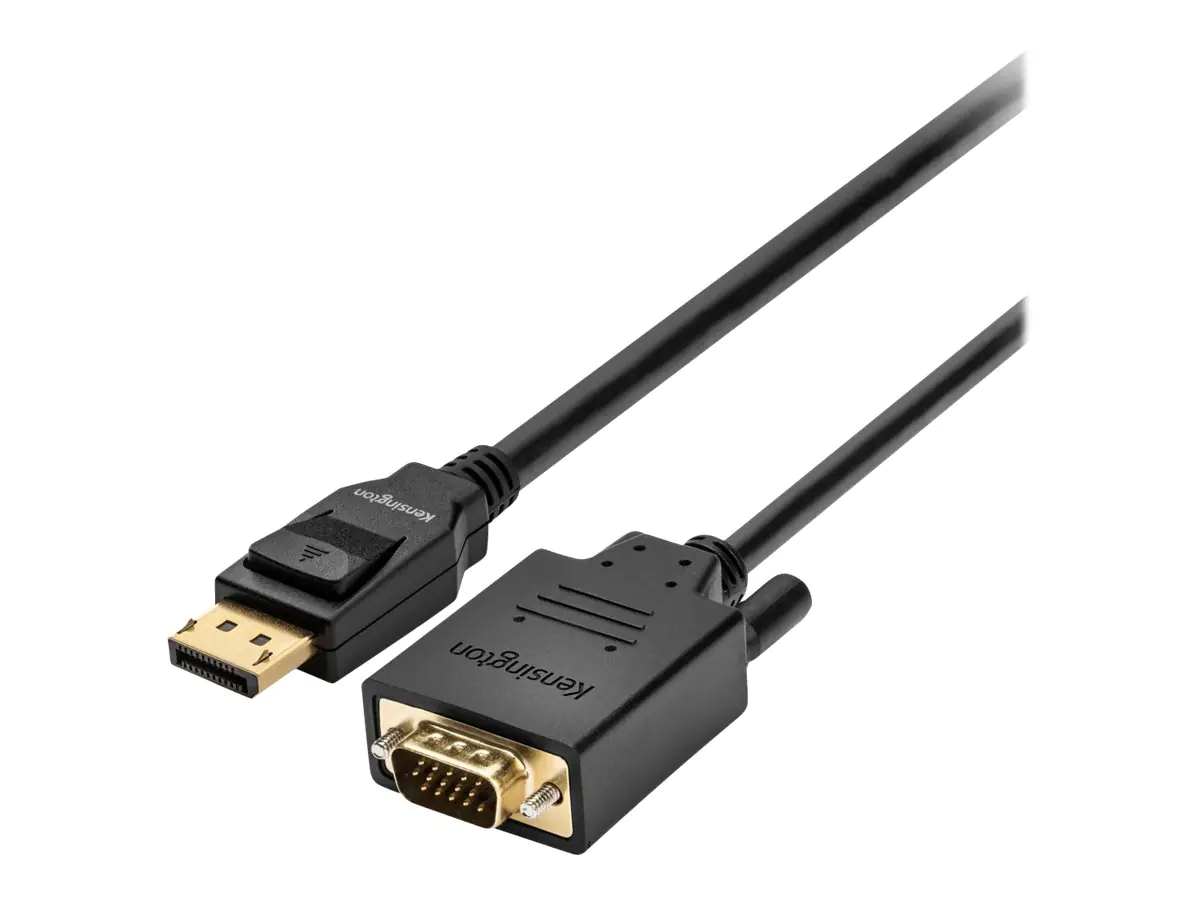 Kensington - Adapterkabel - DisplayPort (M) zu HD-15 (VGA) (M) - DisplayPort 1.2 - 1.83 m - passiv, 1080p-Unterstützung - Schwarz
