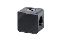 Alphacool Eiszapfen Anschlussterminal 4-Fach G1/4 IG - Black Acetal