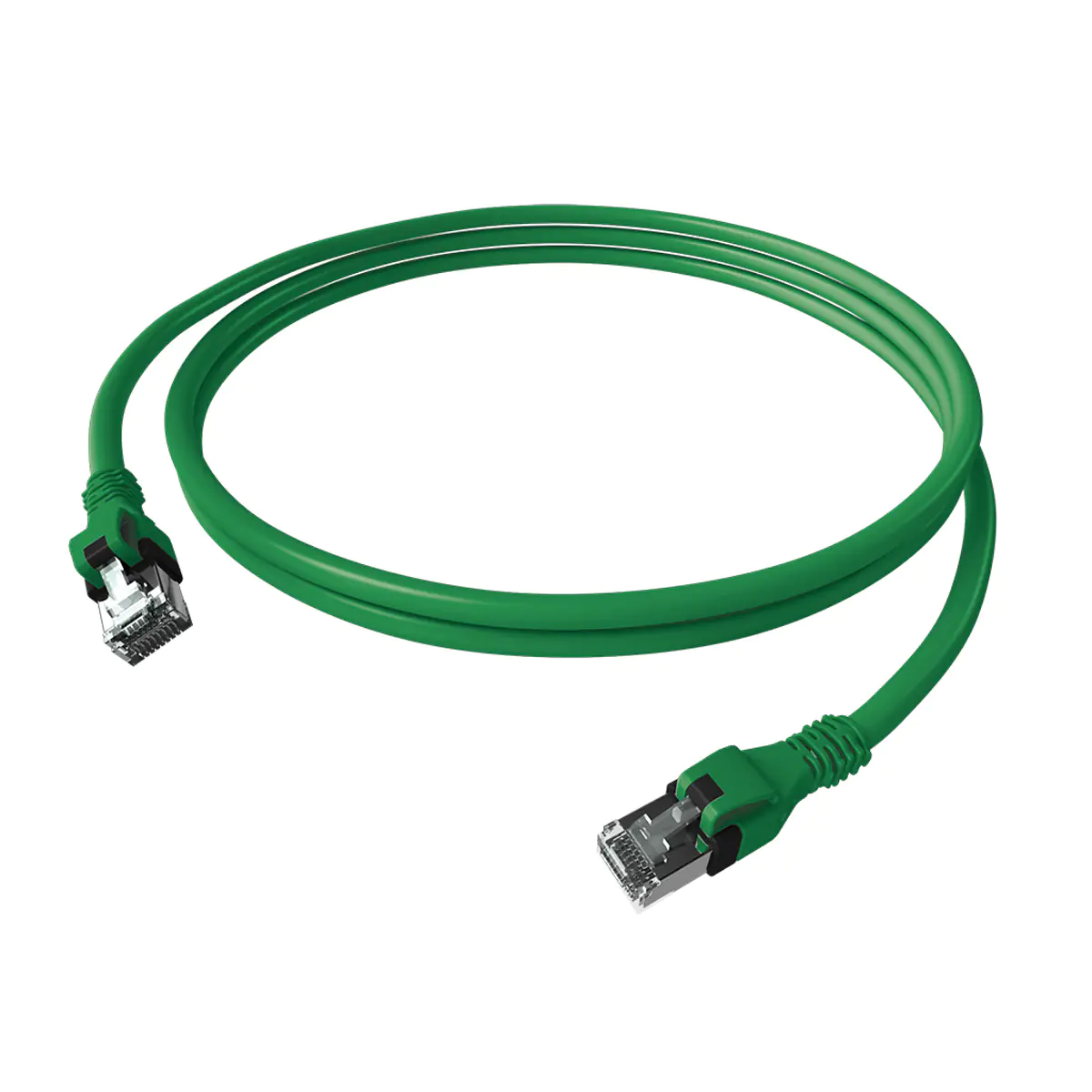 EasyLan saCon EasyLan DualBoot Patchkabel S/FTP, grün 0,50m Kat.6A - EasyLan DualBoot PushPull IP20