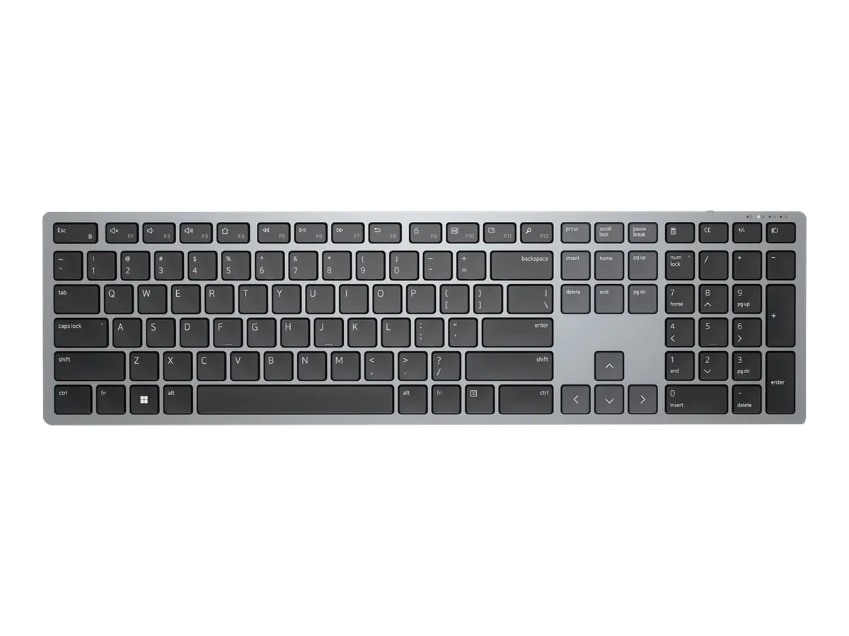 Dell Multi-Device KB700 - Tastatur - kabellos - 2.4 GHz, Bluetooth 5.0 - QWERTZ - Deutsch - Grau - mit 3 Jahre Erweiterter Austausch-Service am nächsten Arbeitstag