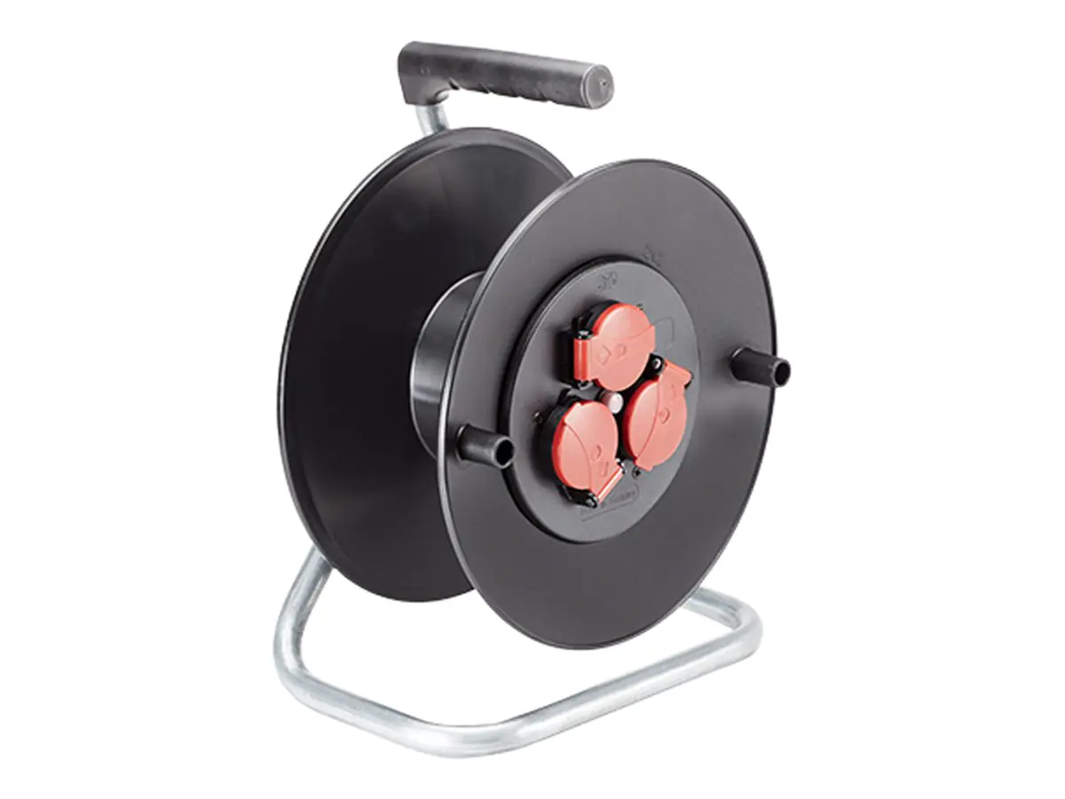 Bachmann - Stromverteilungseinheit - Eingabe, Eingang power CEE 7/7 - Ausgangsanschlüsse: 3 (3 x Stecker CEE 7/3) - 40 m Schnur - Schwarz