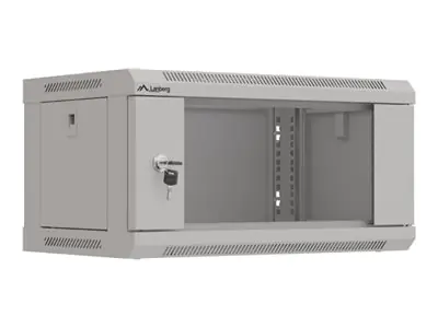 Lanberg WF03 Series - Schrank Netzwerkschrank - 540 x 350, flach verpackt, mit Glastür - geeignet