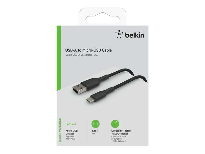 Belkin BoostCharge - USB-Kabel - Micro-USB Typ B (M) zu USB (M) - 1 m - Schwarz