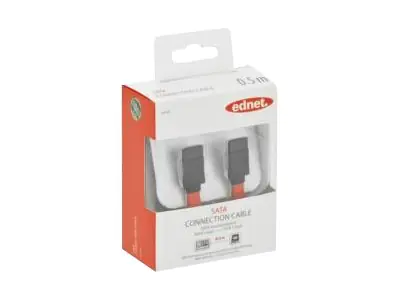 ednet. SATA Anschlusskabel bis SATA (W) - 50 cm 84141
