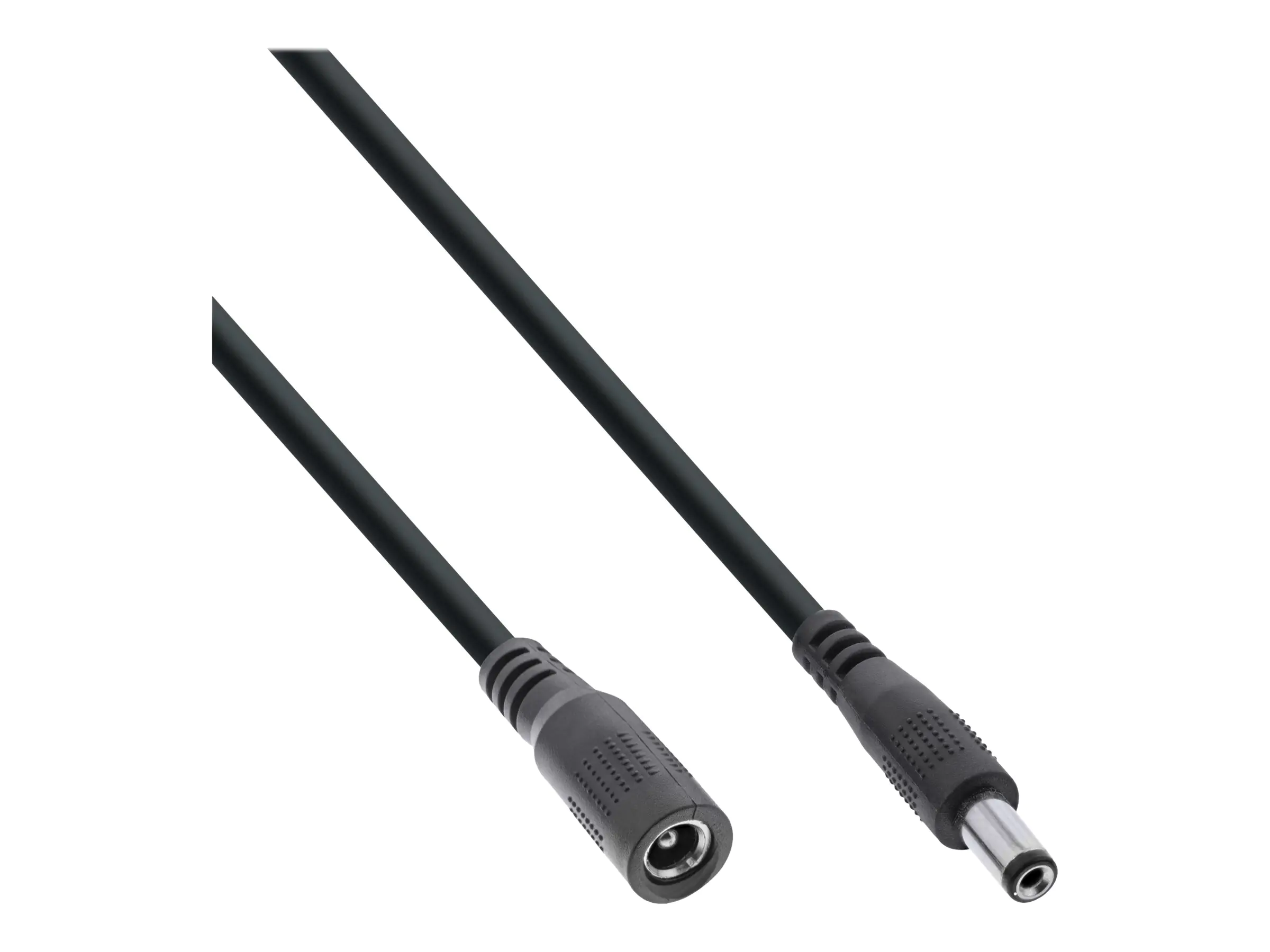 InLine - Spannungsversorgungs-Verlängerungskabel - Gleichstromstecker 5,5 mm (W) zu Gleichstromstecker 2,5 mm (M) - 12 - 24 V - 50 cm - Schwarz