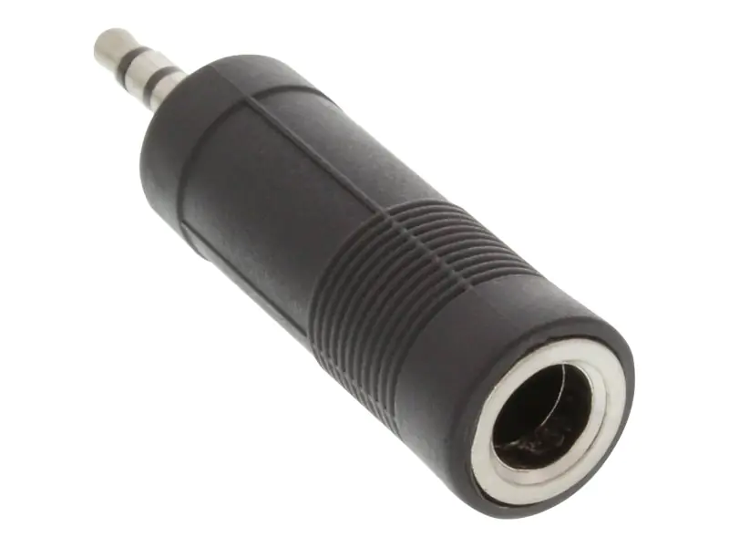 InLine - Audio-Adapter - Stereo-Stecker weiblich zu mini-phone stereo 3.5 mm Stecker - Schwarz